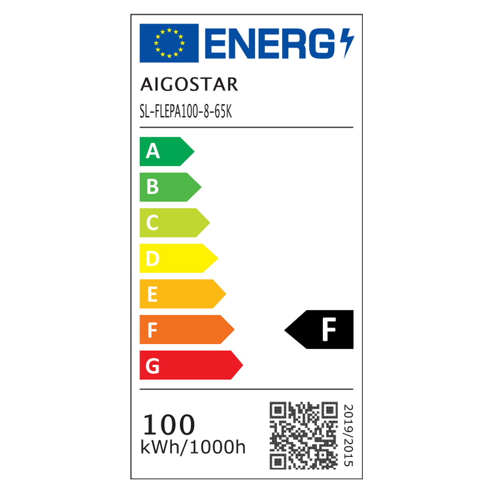 Faro proiettore Led Slim 100W Bianco da esterno IP65 Bianco freddo 6500K Aigostar - Foto 7