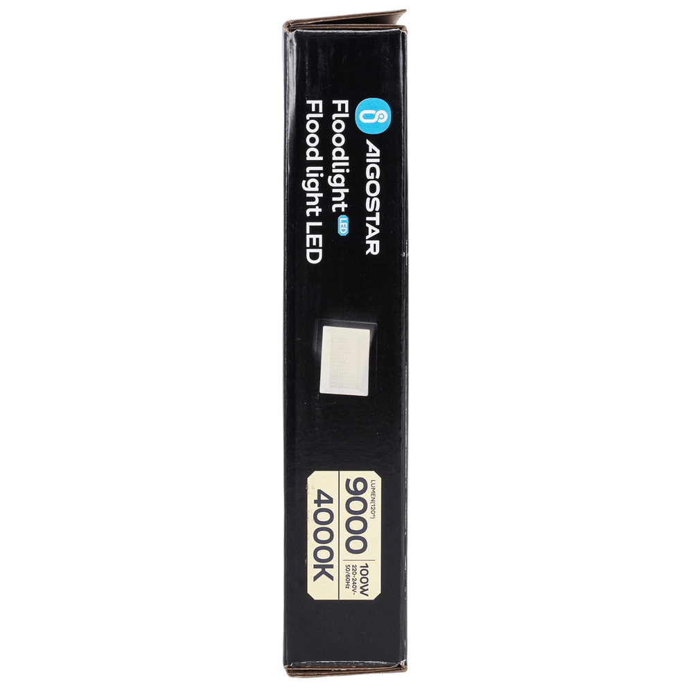 Faro proiettore Led Slim 100W Nero da esterno IP65 Bianco neutro 4000K Aigostar - Foto 6
