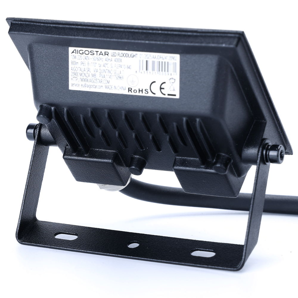 Faro proiettore Led Slim 10W Nero da esterno IP65 Bianco neutro 4000K Aigostar - Foto 2