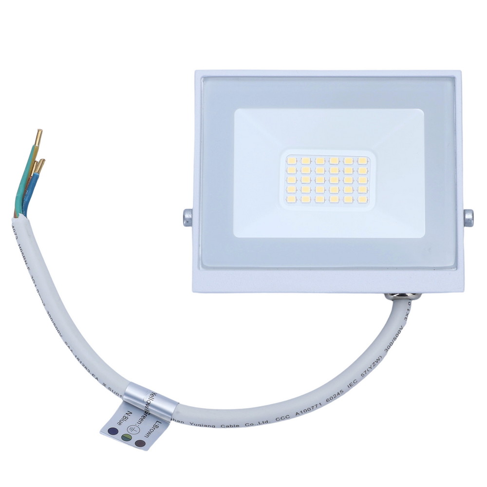 Faro proiettore Led Slim 20W Bianco da esterno IP65 Bianco neutro 4000K Aigostar - Foto 3