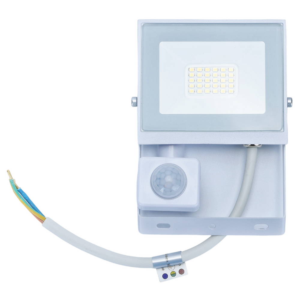 Faro proiettore Led Slim 20W Bianco da esterno IP65 Bianco neutro 4000K con sensore crepuscolare e di movimento Aigostar - Foto 3