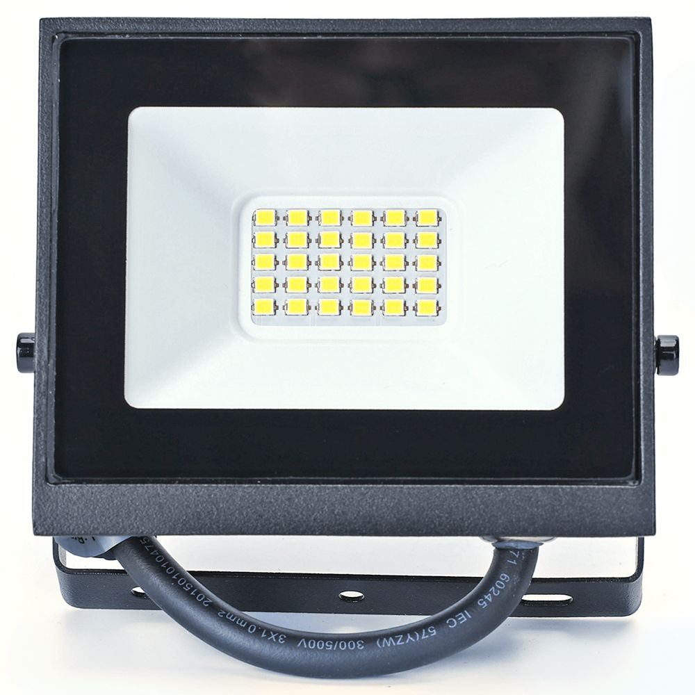 Faro proiettore Led Slim 20W Nero da esterno IP65 Bianco neutro 4000K Aigostar - Foto 1