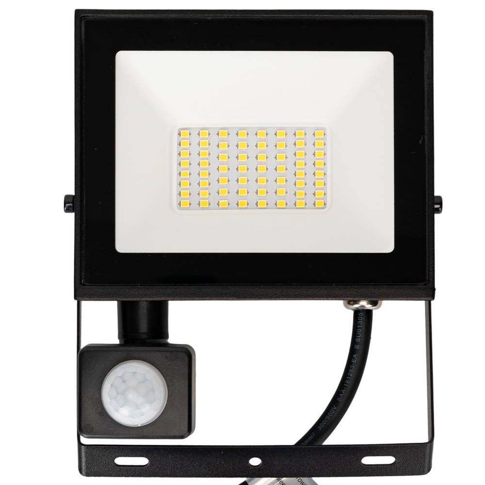 Faro proiettore Led Slim 30W Nero da esterno IP65 Bianco neutro 4000K con sensore crepuscolare e di movimento Aigostar - Foto 3