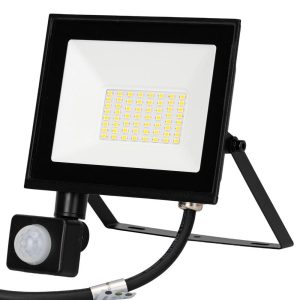 Foto principale Faro proiettore Led Slim 30W Nero da esterno IP65 Bianco neutro 4000K con sensore crepuscolare e di movimento Aigostar