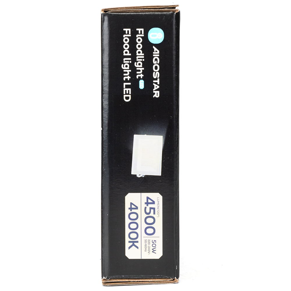 Faro proiettore Led Slim 50W Bianco da esterno IP65 Bianco neutro 4000K Aigostar - Foto 5