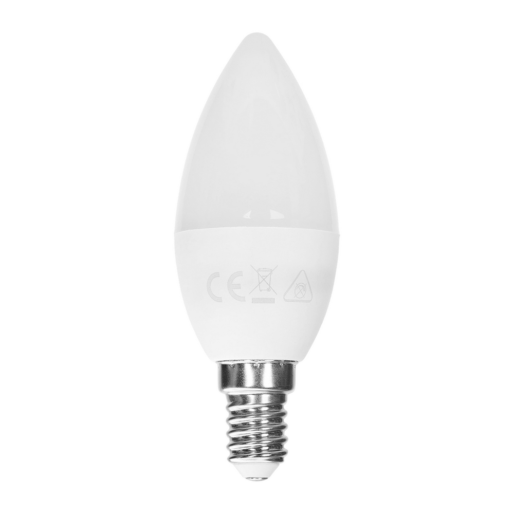 Foto principale Lampadina Led E14 C37 a oliva 6W RGB + Bianco caldo 3000K con telecomando Aigostar