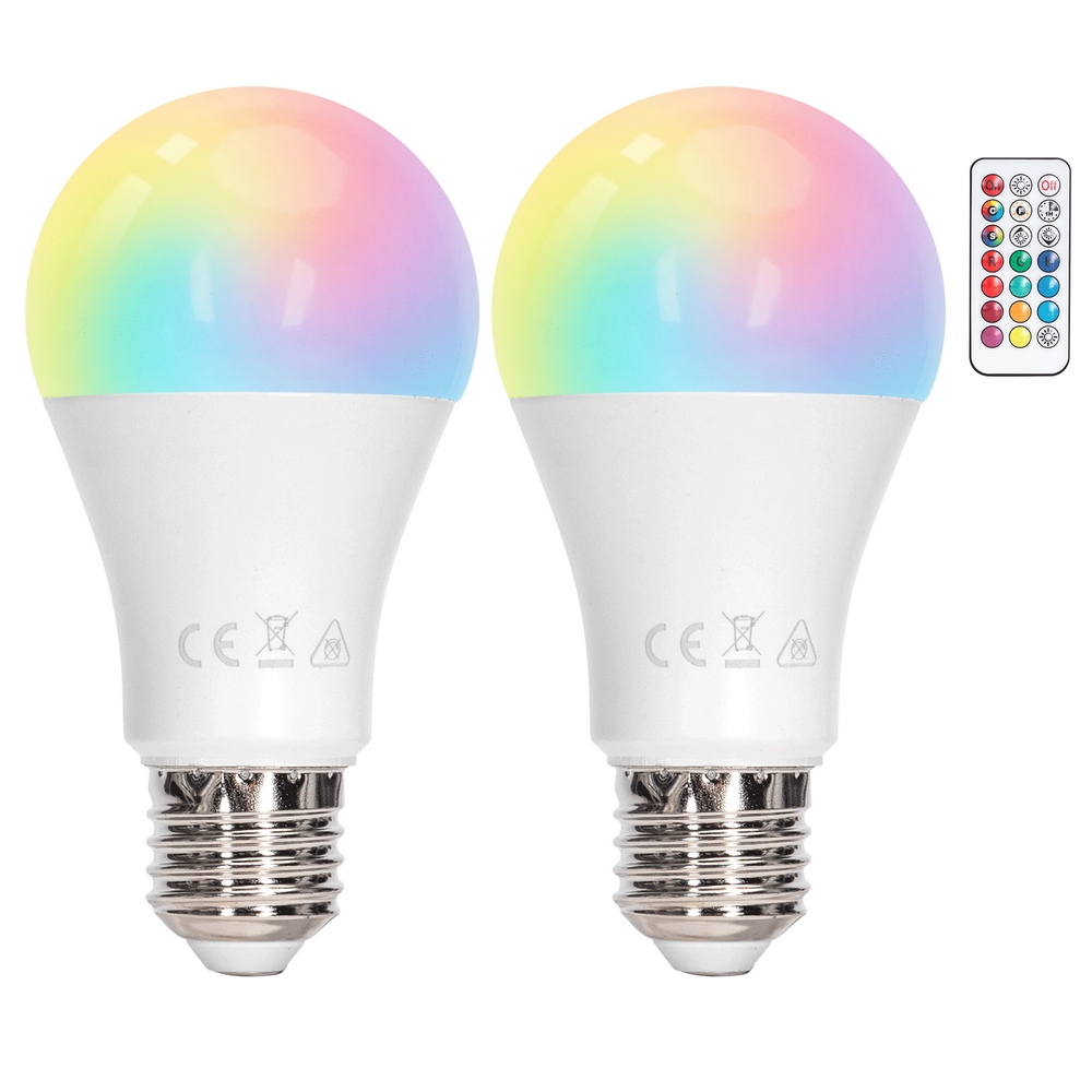 Lampadina Led E27 A60 a bulbo 12W RGB + Bianco caldo 3000K con telecomando Aigostar - Foto 2