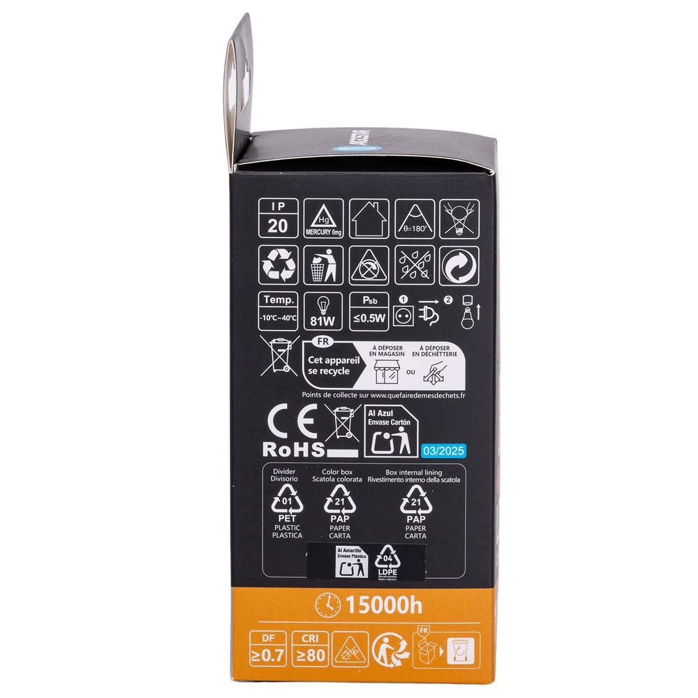 Lampadina Led E27 A60 a bulbo 12W RGB + Bianco caldo 3000K con telecomando Aigostar - Foto 6