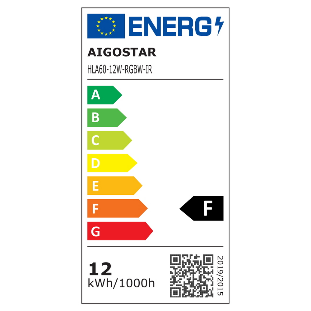 Lampadina Led E27 A60 a bulbo 12W RGB + Bianco caldo 3000K con telecomando Aigostar - Foto 7
