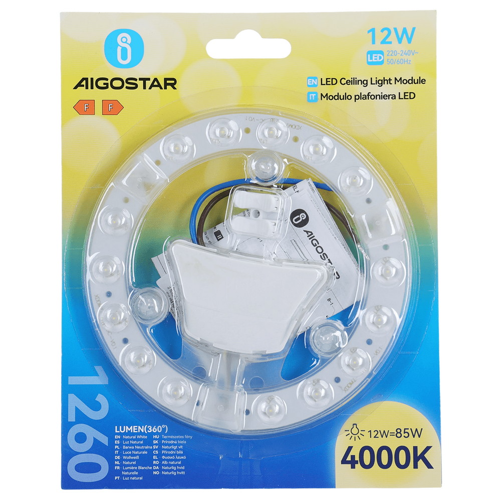 Modulo Led 12W per plafoniere e lampadari calamitato Bianco neutro 4000K Aigostar - Foto 4