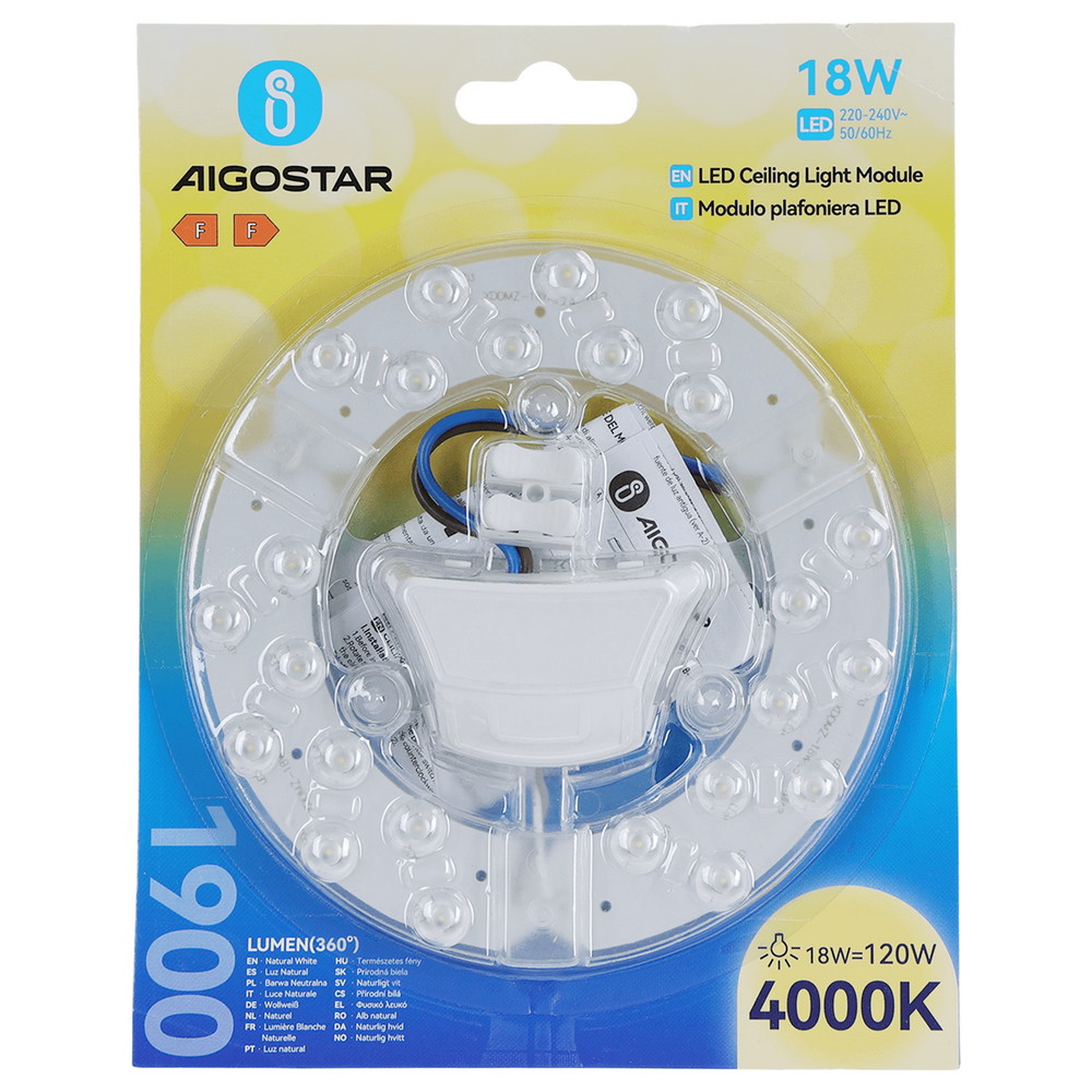 Modulo Led 18W per plafoniere e lampadari calamitato Bianco neutro 4000K Aigostar - Foto 4
