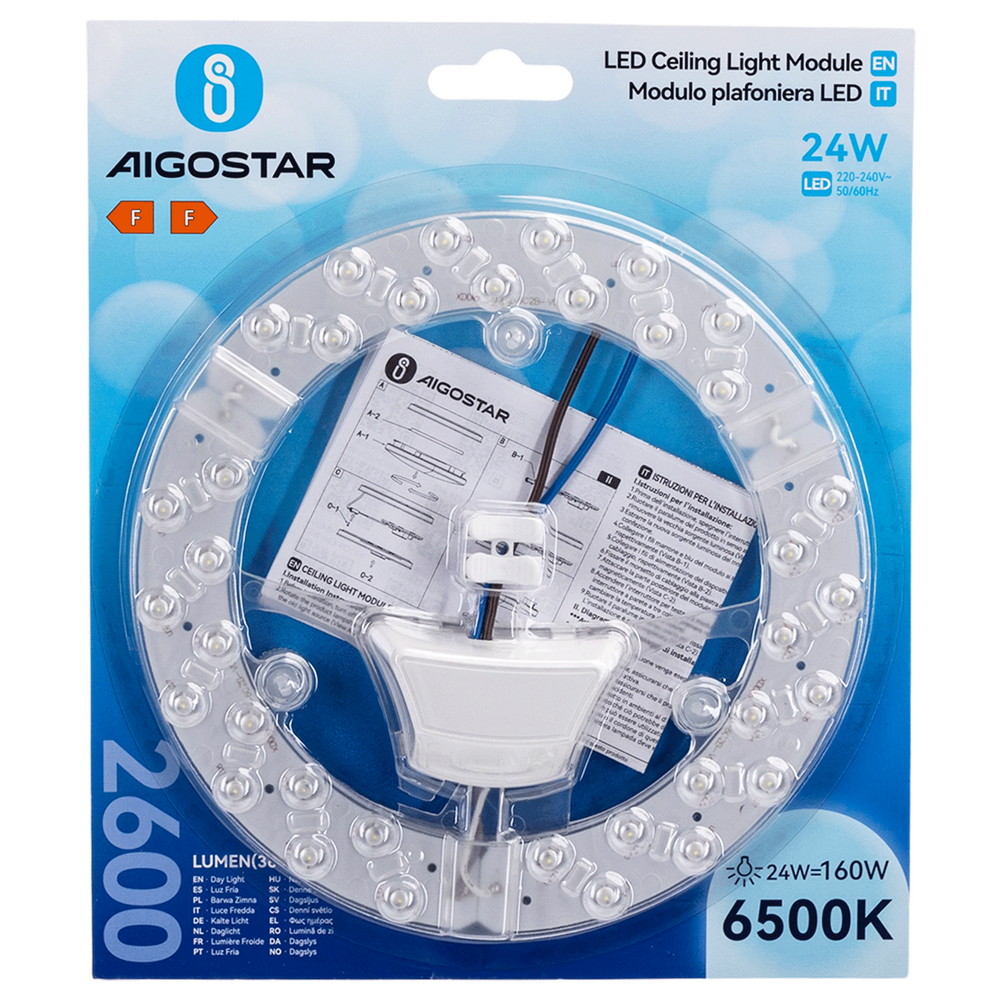 Modulo Led 24W per plafoniere e lampadari calamitato Bianco freddo 6500K Aigostar - Foto 4
