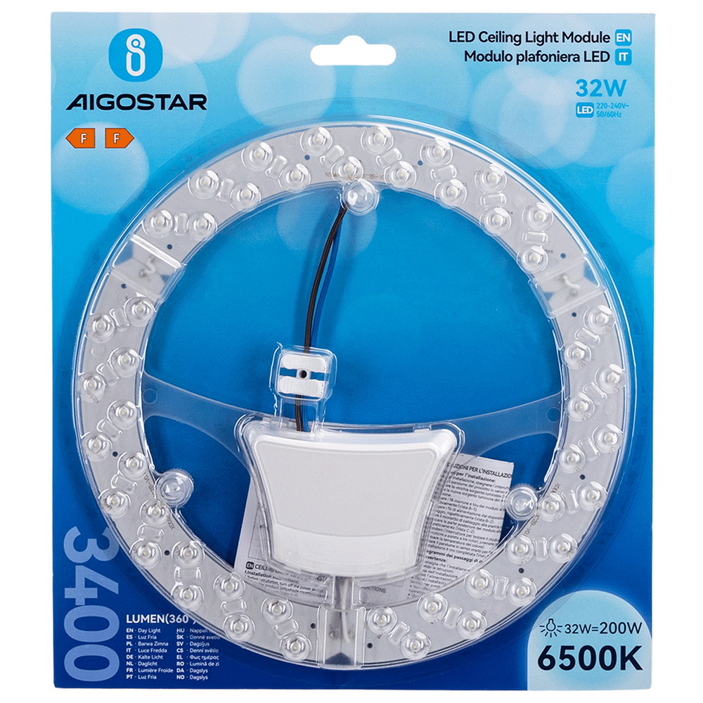 Modulo Led 32W per plafoniere e lampadari calamitato Bianco freddo 6500K Aigostar - Foto 4