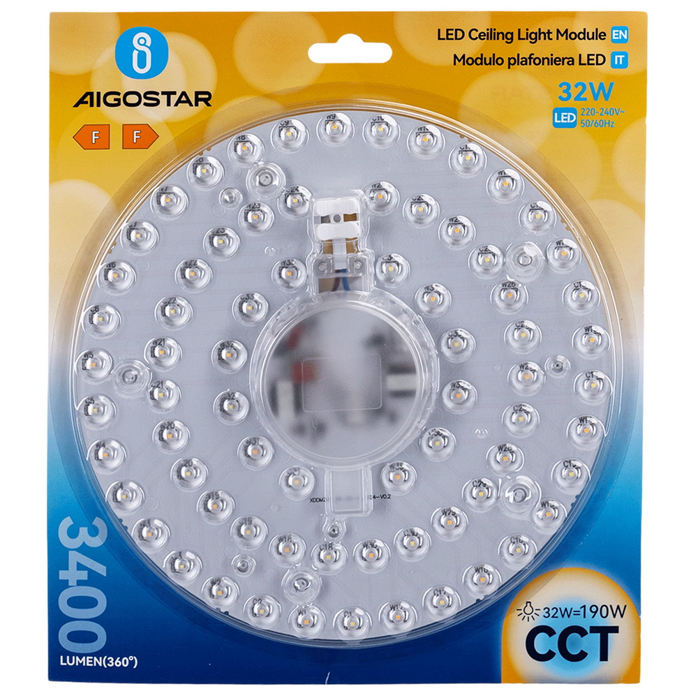 Modulo Led 32W per plafoniere e lampadari calamitato CCT temperatura colore regolabile Aigostar - Foto 4