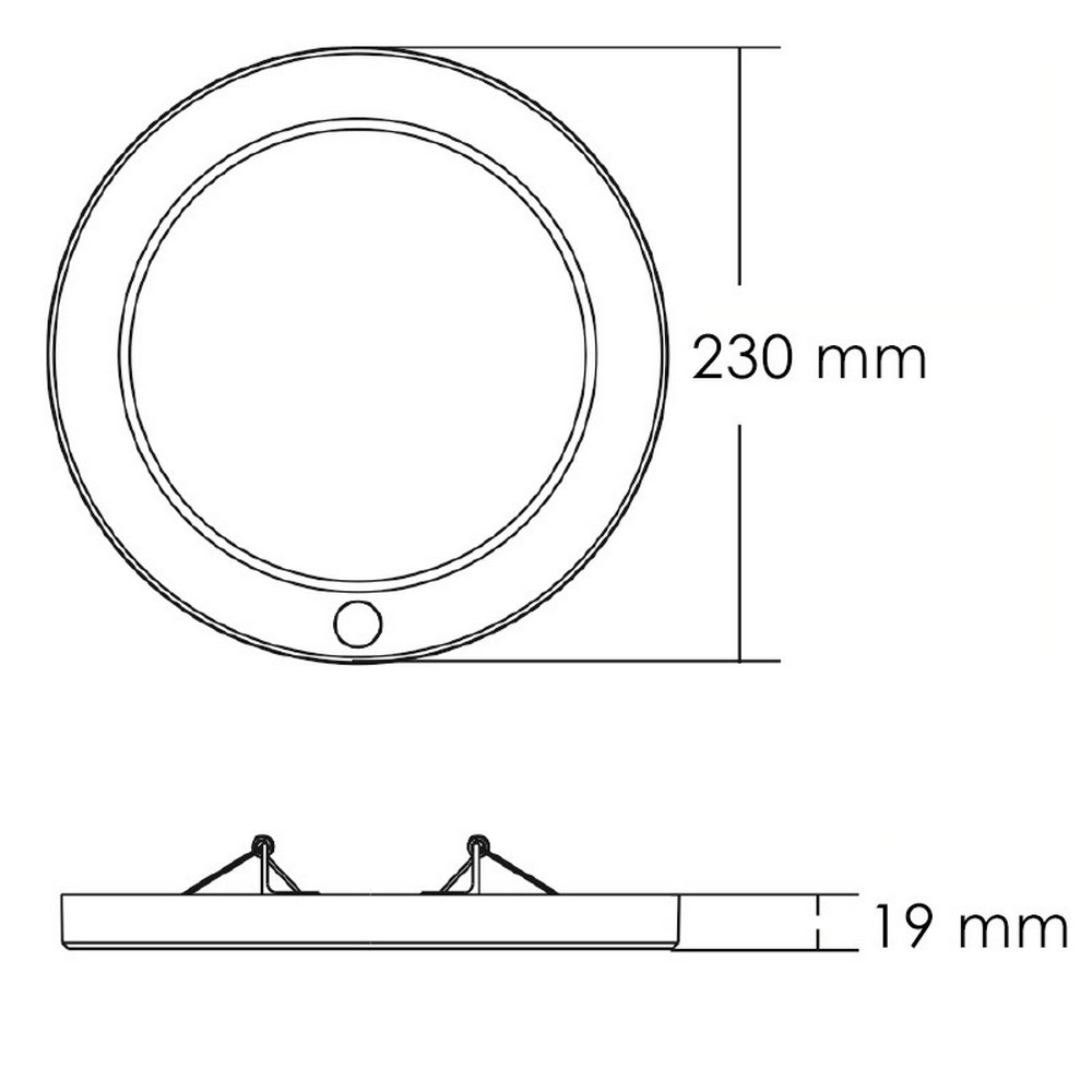 Plafoniera Led 18W Cornice bianca rotonda CCT temperatura colore regolabile Kram M LEDME - Foto 1