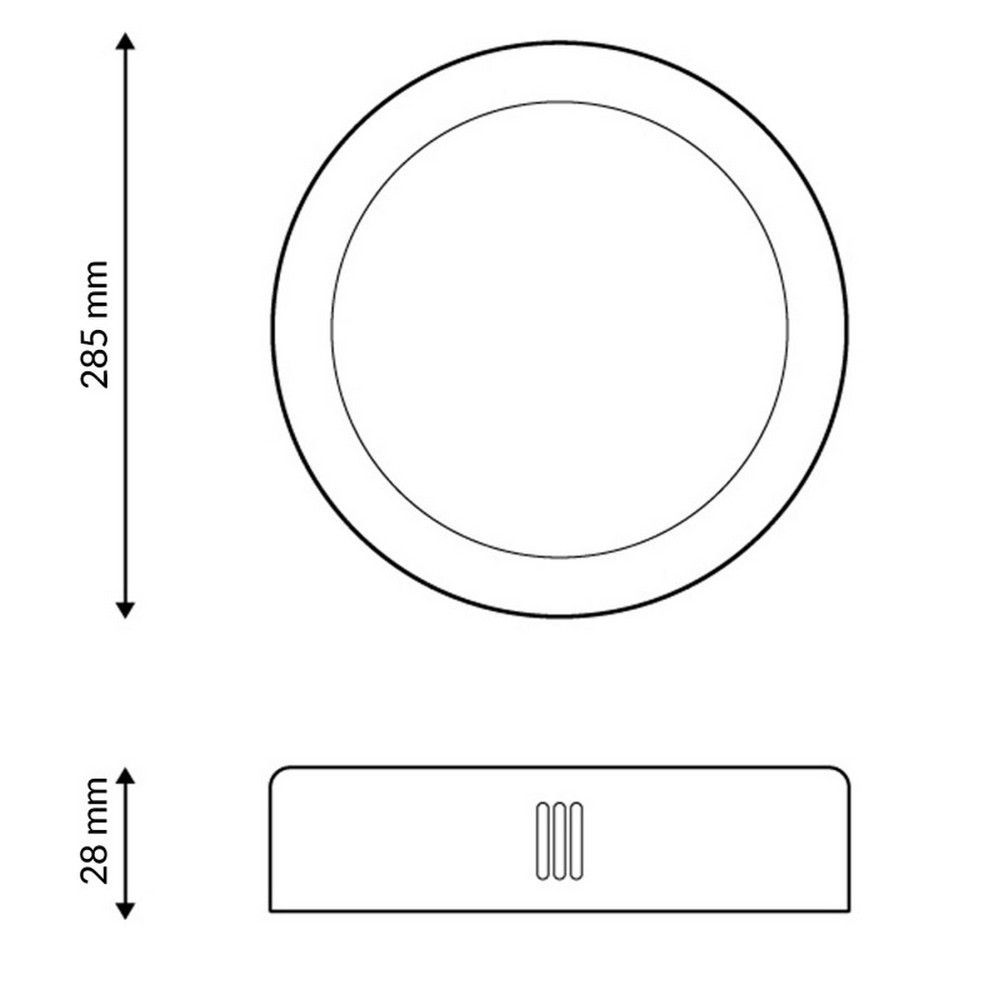 Plafoniera Led 25W Serie Pro Rotonda Nero CCT temperatura colore regolabile iSG Lighting - Foto 1