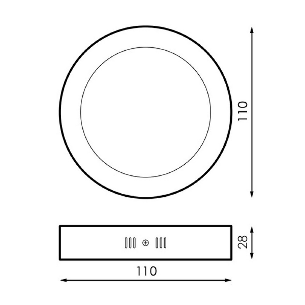 Plafoniera Led 6W Serie Pro Rotonda Nera CCT temperatura colore regolabile M LEDME - Foto 1