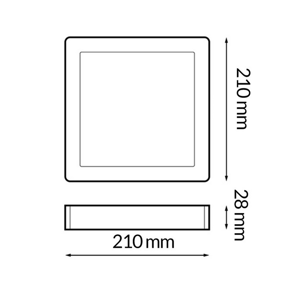 Plafoniera Led Serie Pro 20W Bianca Quadrata CCT temperatura colore regolabile iSG Lighting - Foto 1