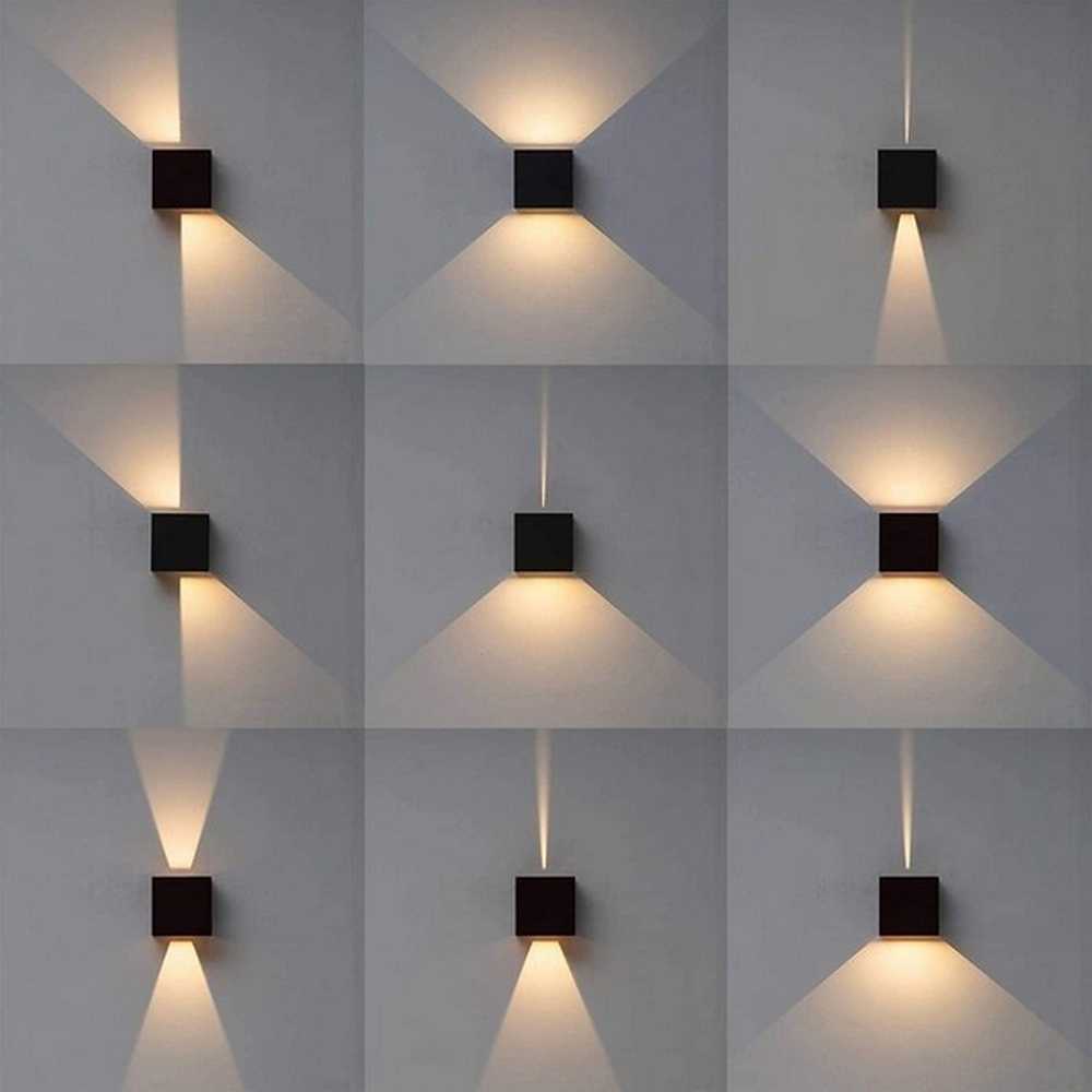 Applique Led cubo da parete 6W Doppia emissione Bianco IP65 Bianco freddo 6500K Wisdom - immagine 4
