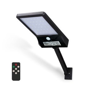 Foto principale Faro Led 40W Nero con pannello solare IP65 Bianco freddo 6500K con staffa sensore crepuscolare e di movimento Aigostar