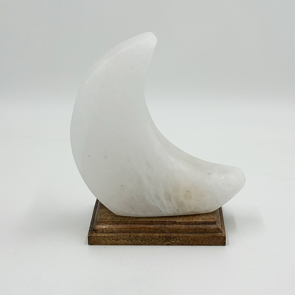 Lampada di Sale Himalayano Bianco naturale a forma di Luna 2-3Kg - Foto 1