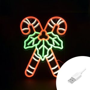 Foto principale Bastoncini di zucchero luminosi da 30x40cm Led Neon Flex USB da interno Wisdom da rivedere