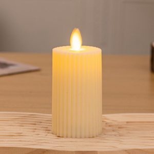 Foto principale Candela Led bianca 12,5 cm effetto fiamma Bianco Caldo a batteria Wisdom