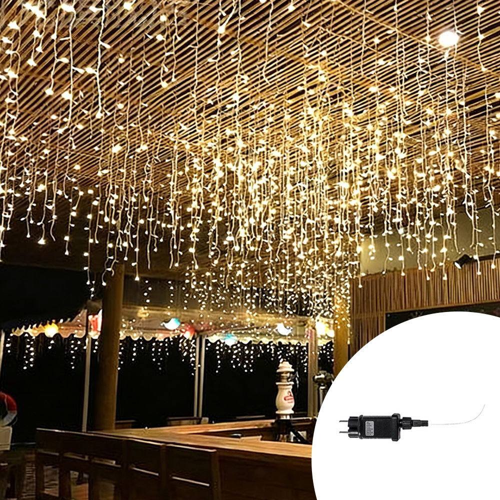 Foto principale Tenda luminosa 10 metri da 700 Led Bianco Caldo altezza 100cm da interno ed esterno Wisdom