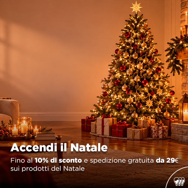 Accendi il Natale! Sconto 10% su tutti i prodotti con spedizione gratuita da 29€